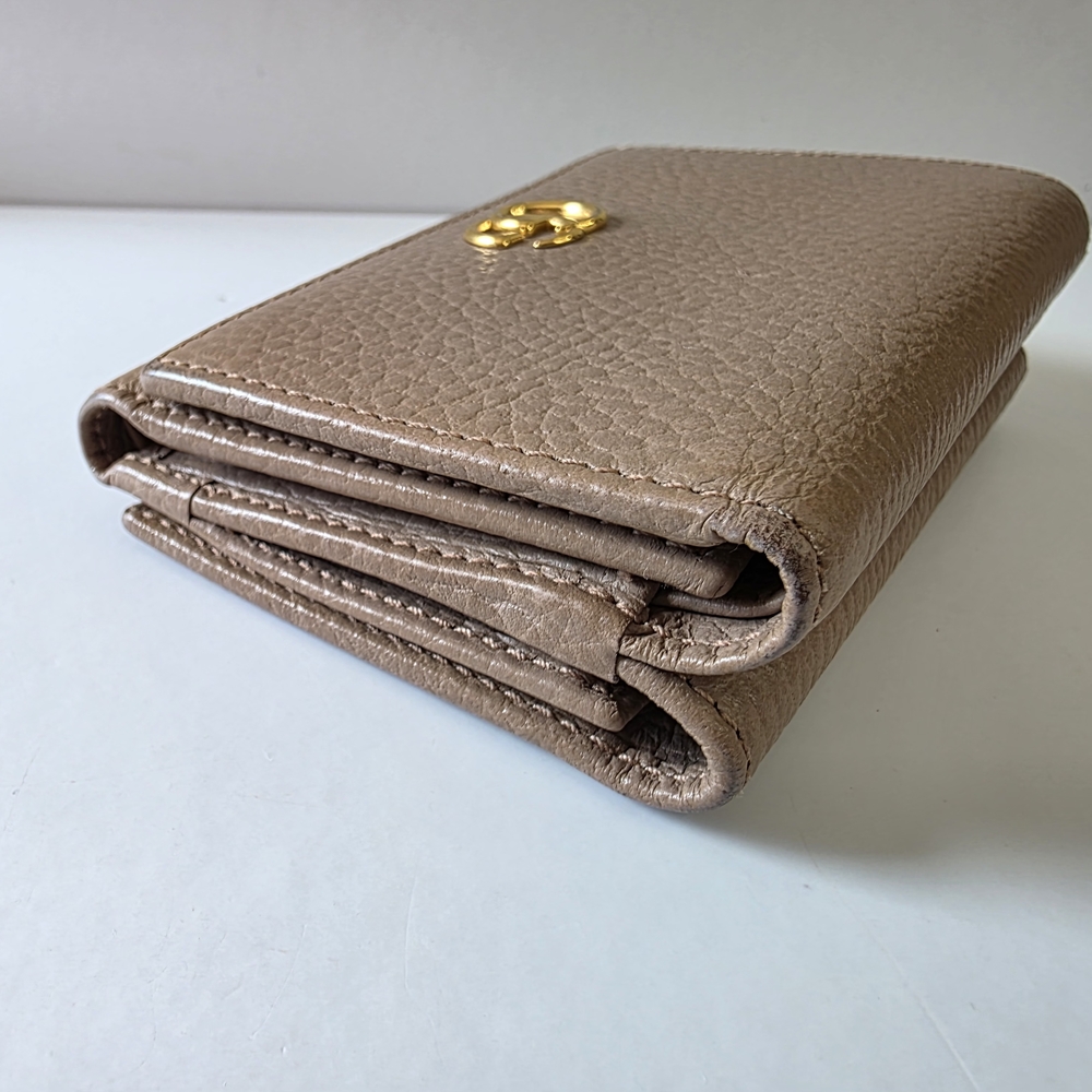 Gucci GG Marmont Small Tri-Fold Wallet Dusty Rose/Taupe + COA - Picture 4 of 13